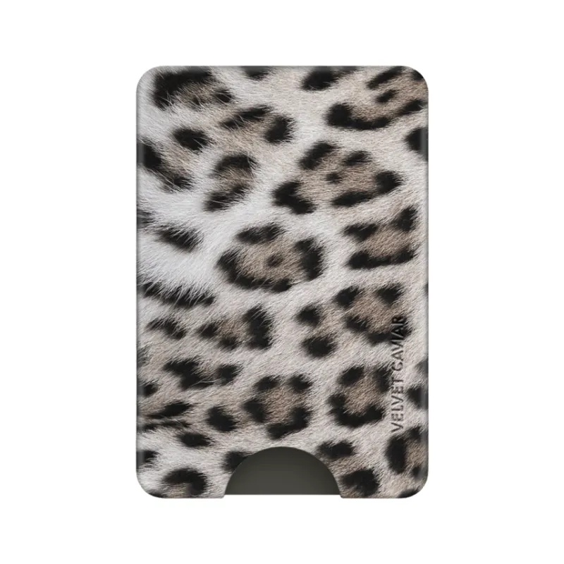 Arctic Leopard MagSafe Wallet sold by Velvet Caviar