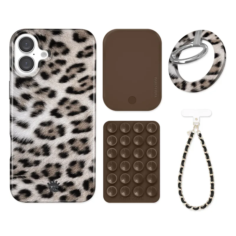 Arctic Leopard iPhone Bundle Set - Grip sold by Velvet Caviar