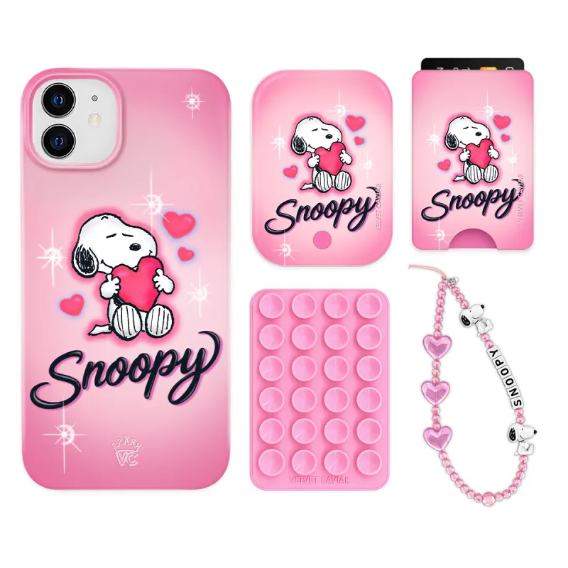 Snoopy Be Mine iPhone Bundle Set - Wallet sold by Velvet Caviar