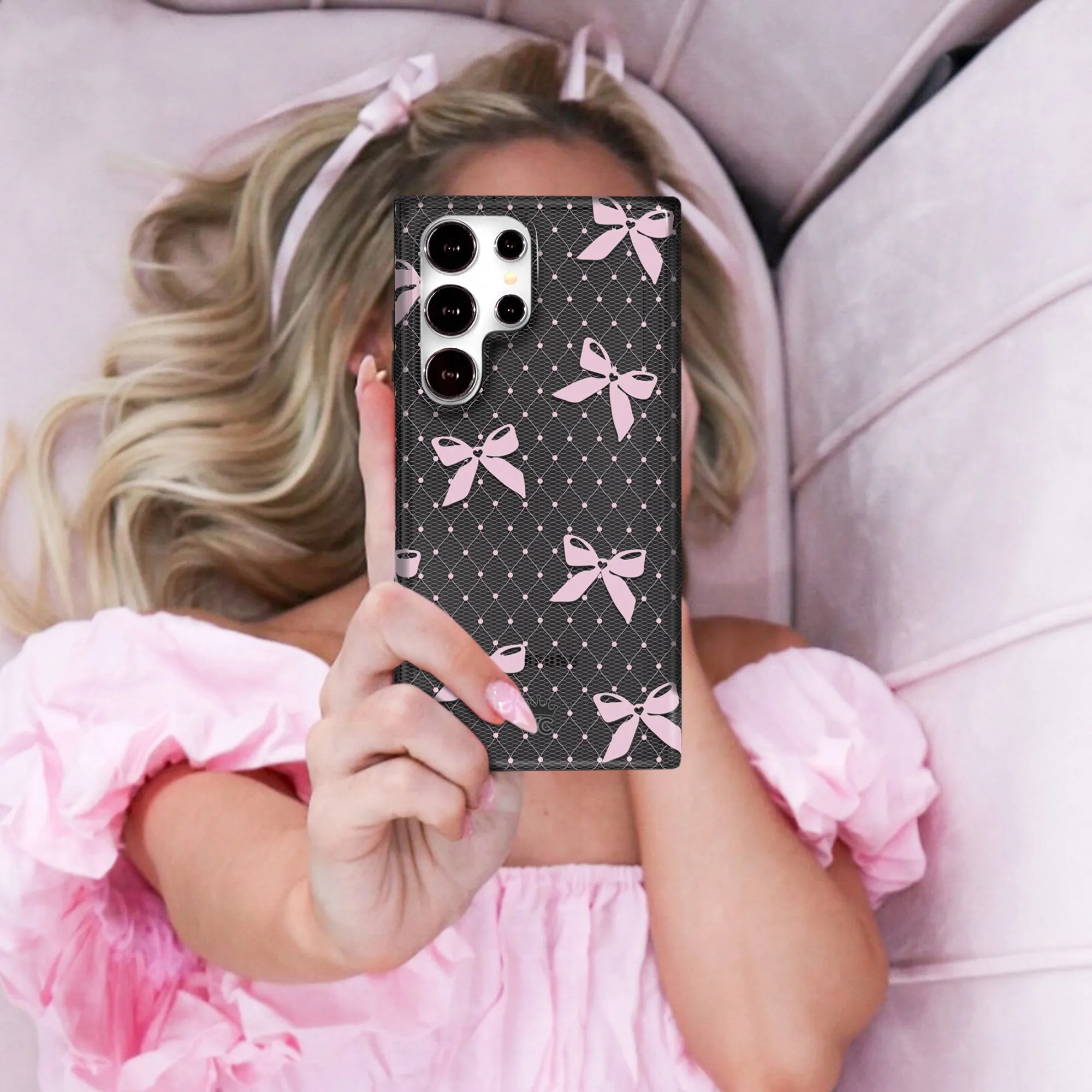 Lacy Pink Bows Samsung Case sold by Velvet Caviar product image thumbnail 2