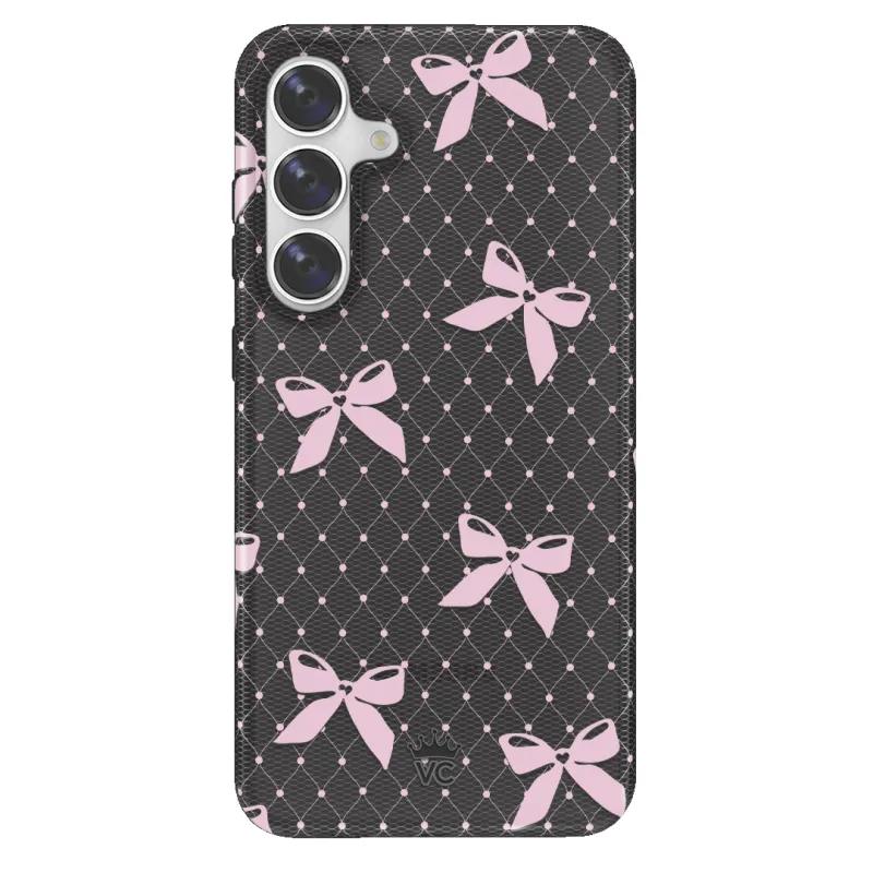 Lacy Pink Bows Samsung Case sold by Velvet Caviar