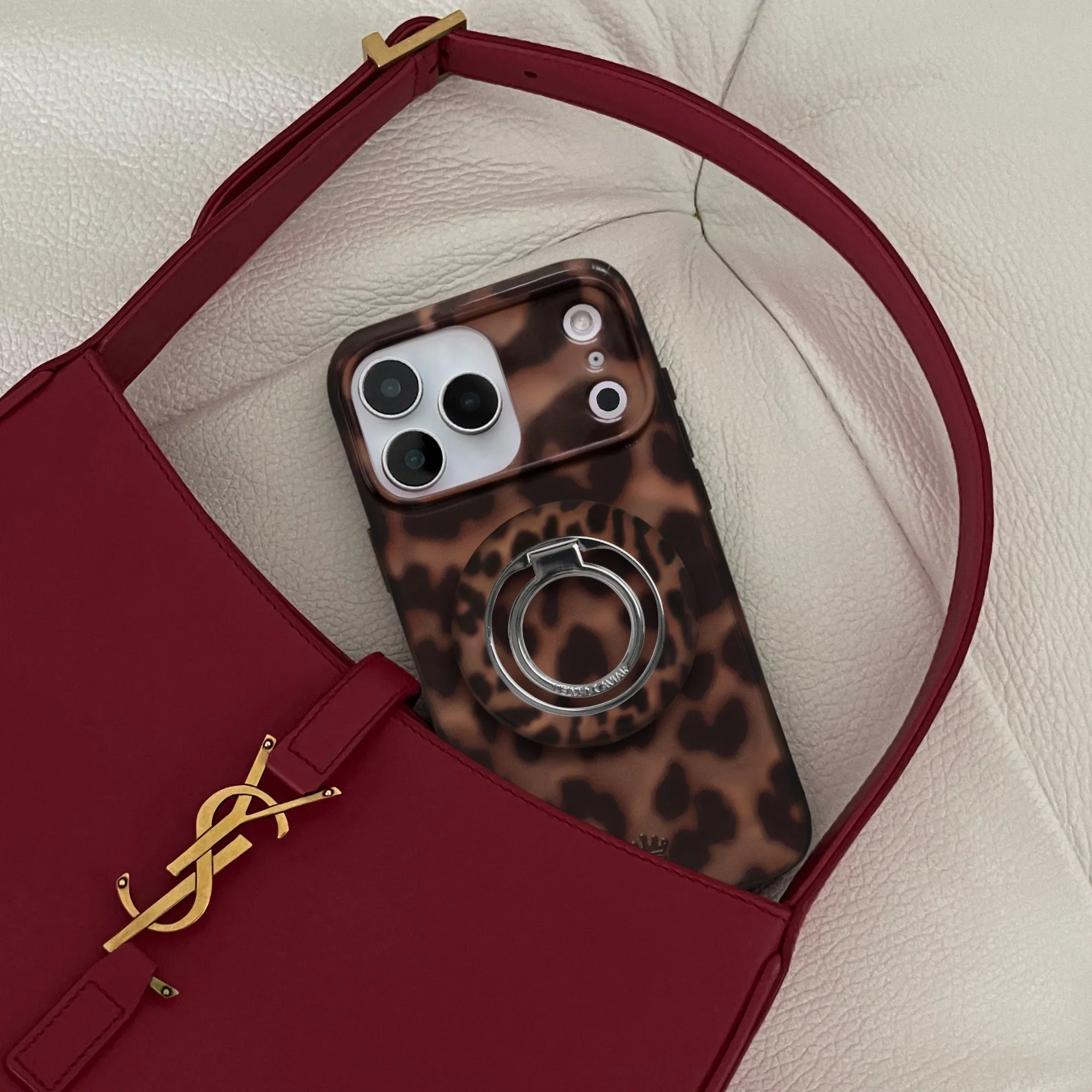 It Girl Leopard MagSafe Grip Ring sold by Velvet Caviar product image thumbnail 2