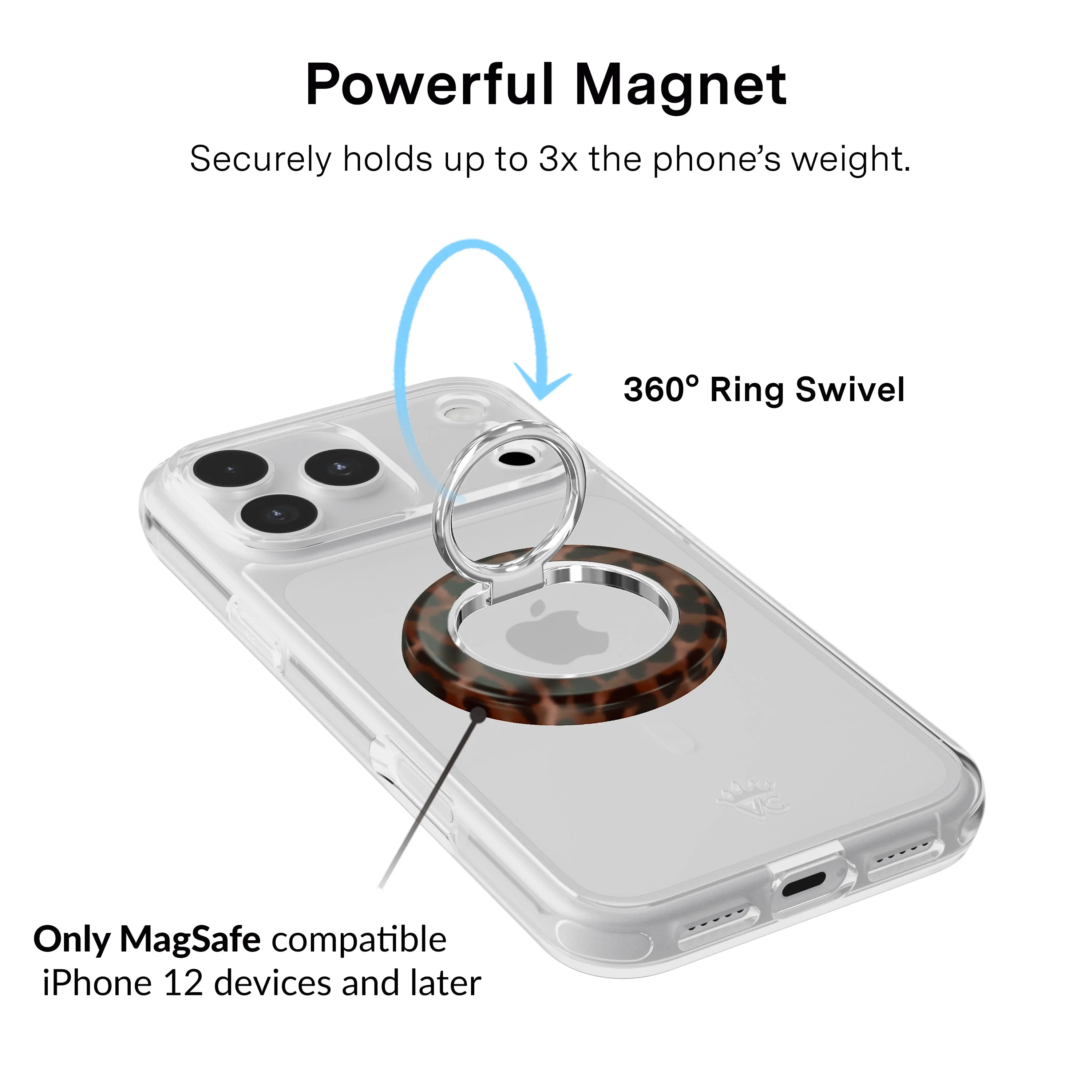 It Girl Leopard MagSafe Grip Ring sold by Velvet Caviar product image thumbnail 3