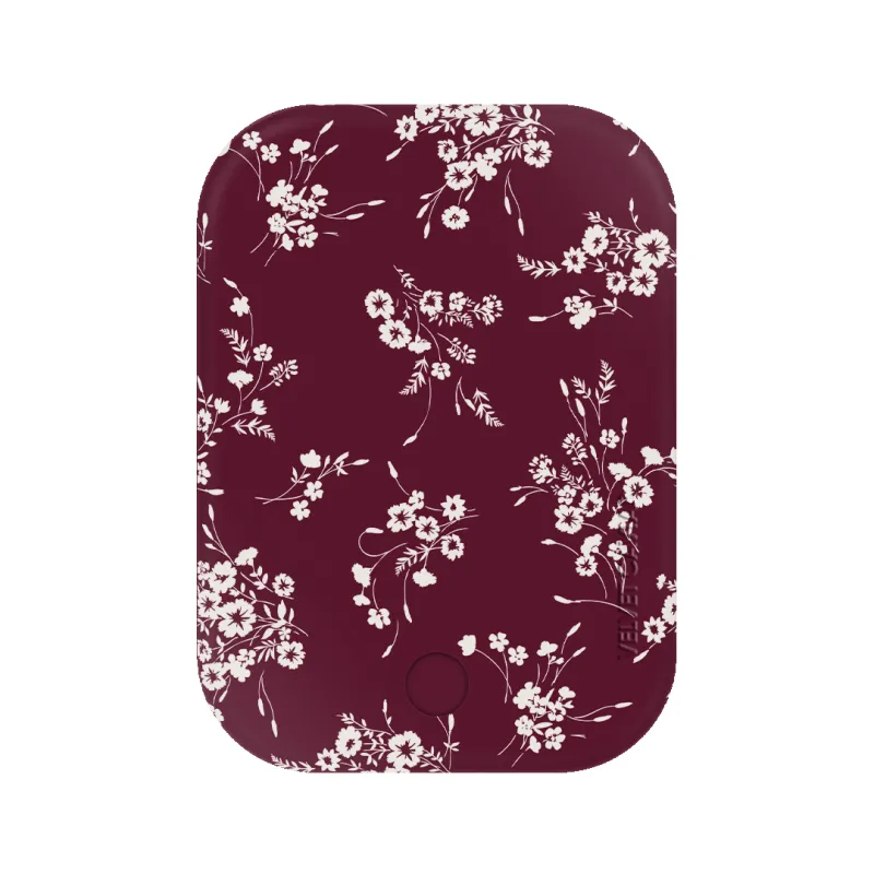 French Burgundy Floral MagSafe Battery Power Pack sold by Velvet Caviar