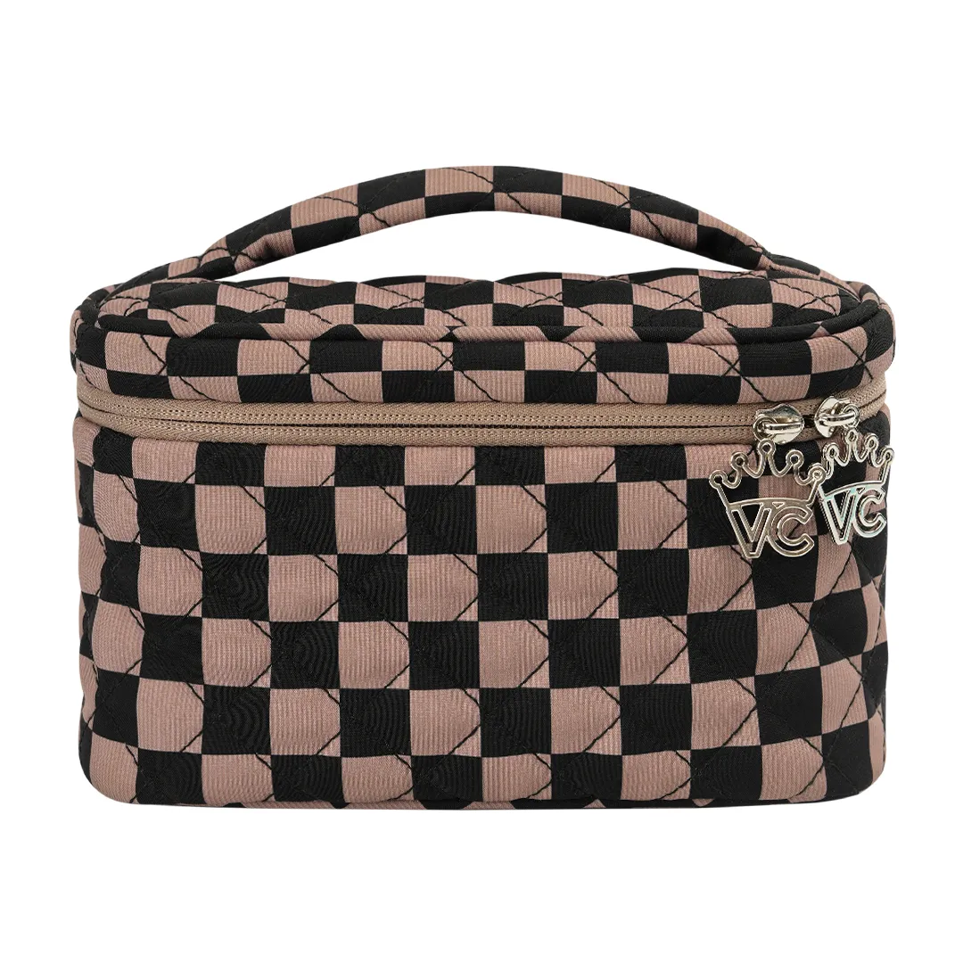 Mocha Vibe Check Vanity Bag sold by Velvet Caviar