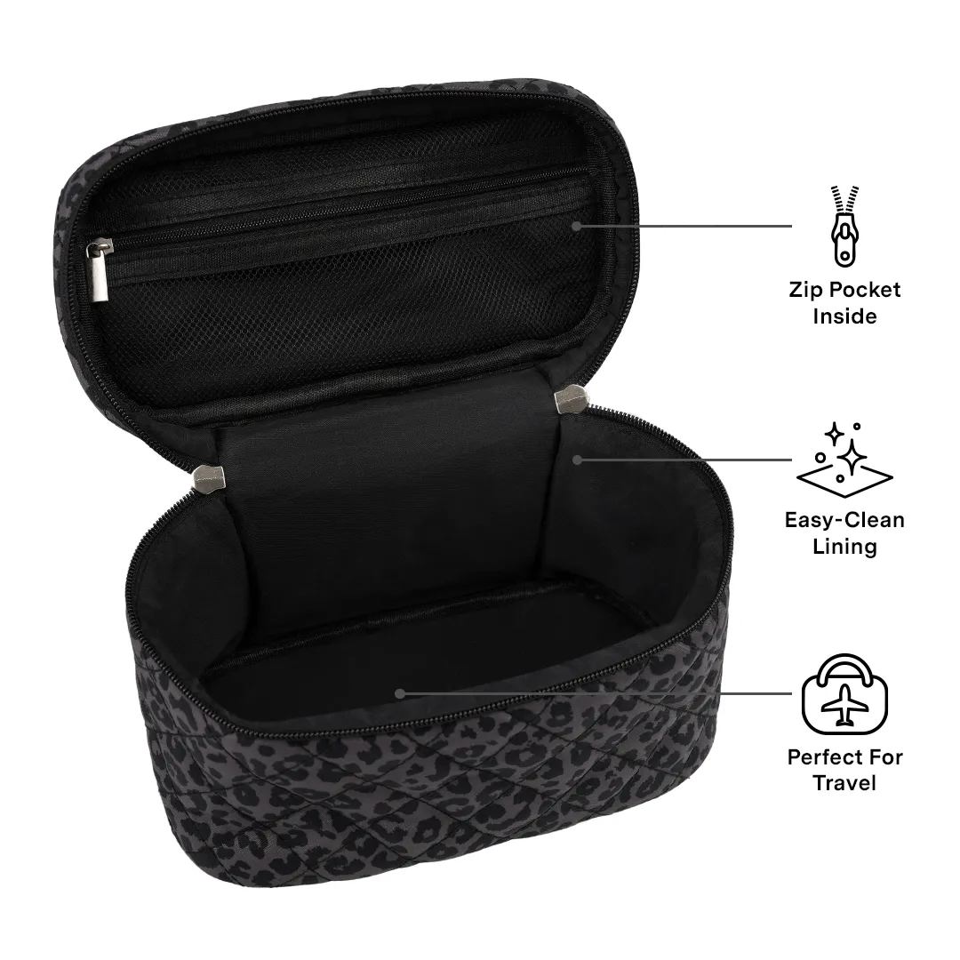 Black Leopard Vanity Bag sold by Velvet Caviar product image thumbnail 4