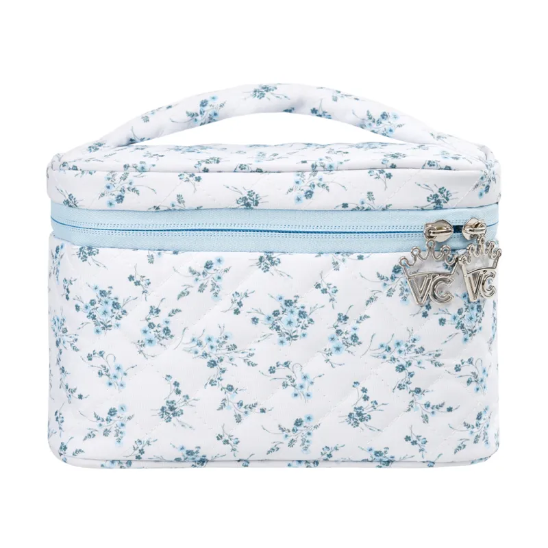 French Blue Floral Vanity Bag sold by Velvet Caviar