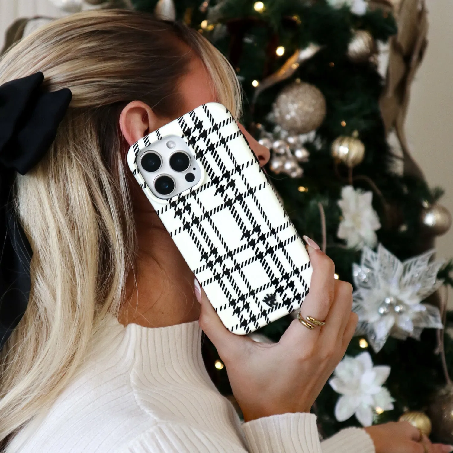 Houndstooth Sweater iPhone Case sold by Velvet Caviar product image thumbnail 2