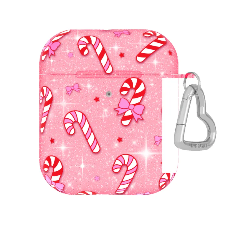 Pink Peppermint Princess AirPod Case made by Velvet Caviar