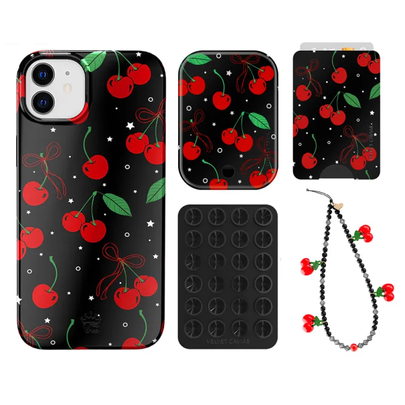 Cherry On Top iPhone Bundle Set - Wallet made by Velvet Caviar