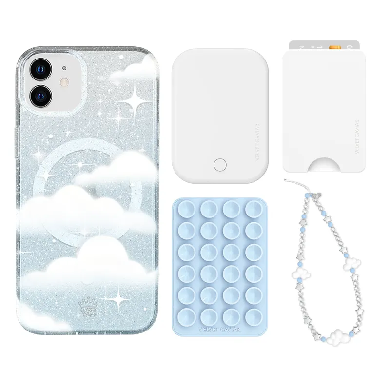 In The Clouds Stardust iPhone Bundle Set - Wallet sold by Velvet Caviar