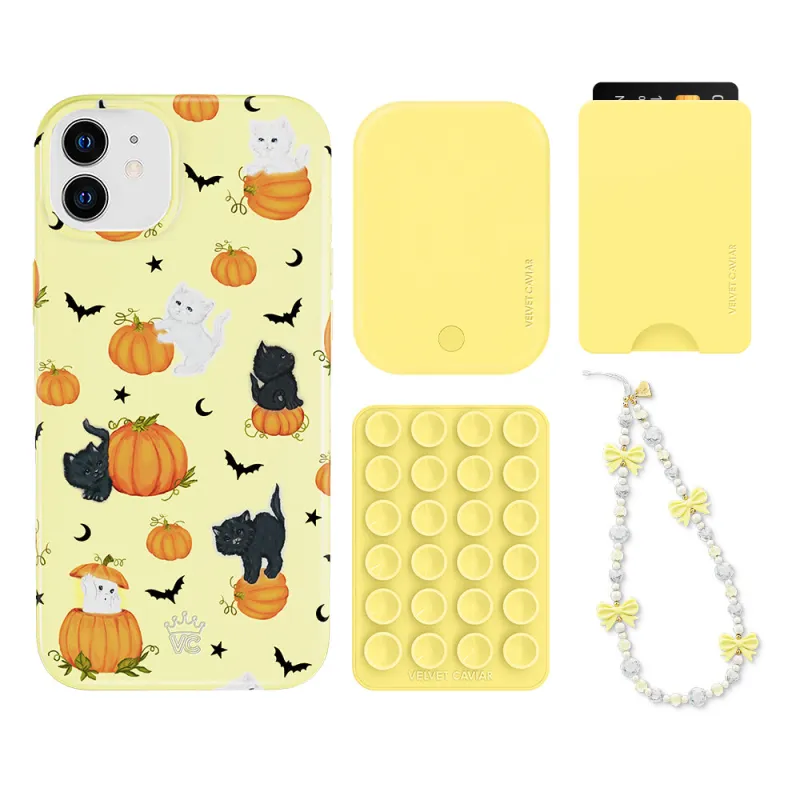 Purrfect Pumpkins iPhone Bundle Set - Wallet made by Velvet Caviar