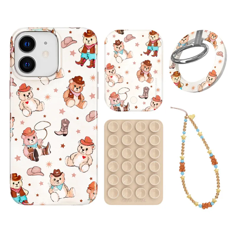 Cowboy Teddy iPhone Bundle Set - Grip sold by Velvet Caviar