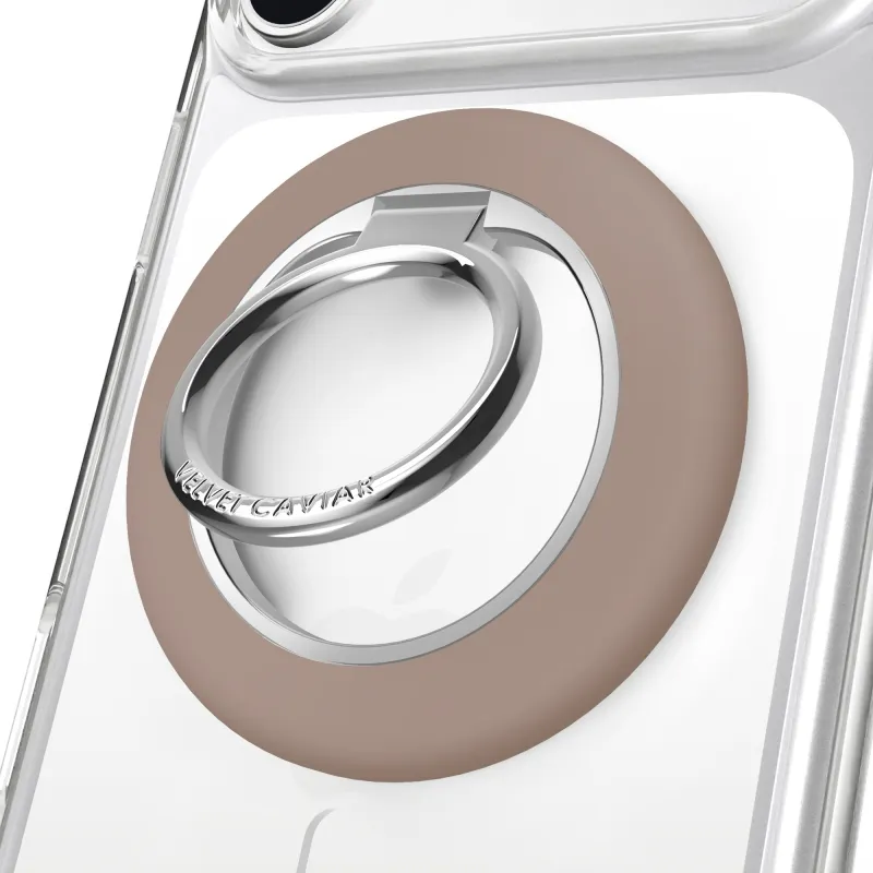 Cashmere Taupe MagSafe Grip Ring made by Velvet Caviar