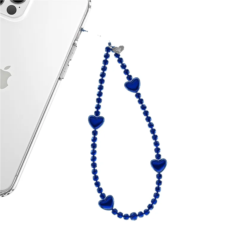 Clear Blue Heart Phone Charm sold by Velvet Caviar