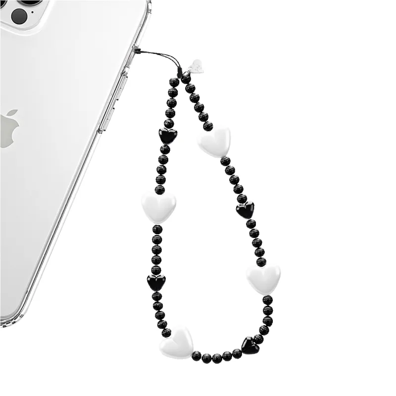 Black & White Heart Charm made by Velvet Caviar