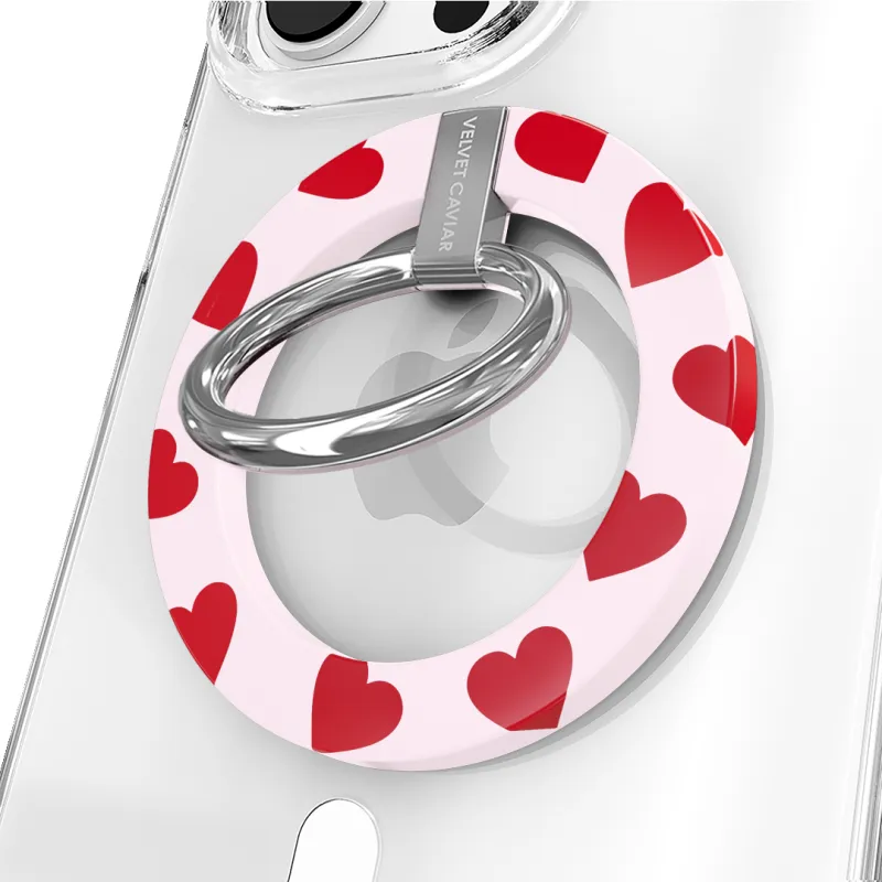 Red Heart MagSafe Grip Ring made by Velvet Caviar