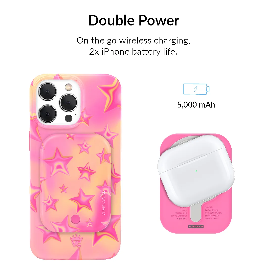 Sherbet Stars Portable MagSafe Charger Power Pack sold by Velvet Caviar product image thumbnail 3