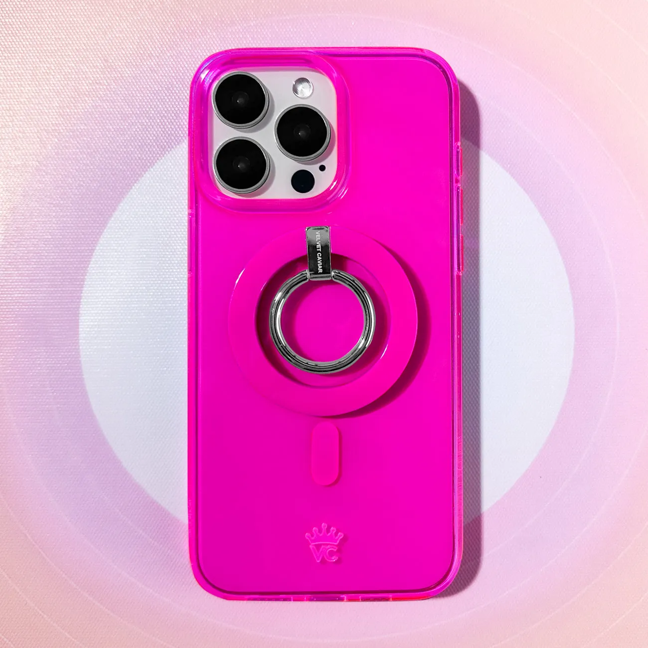 Neon Pink MagSafe Grip Ring sold by Velvet Caviar product image thumbnail 2