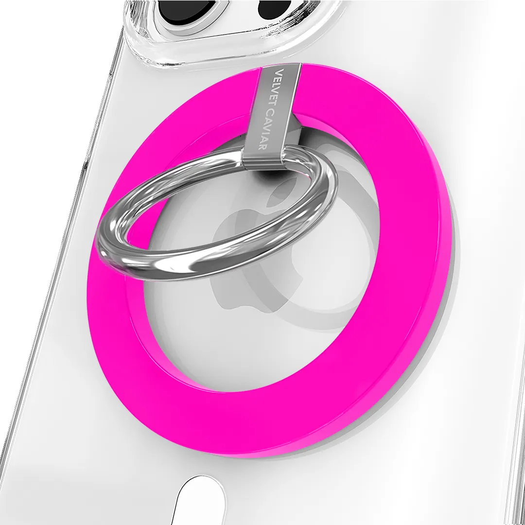 Neon Pink MagSafe Grip Ring sold by Velvet Caviar