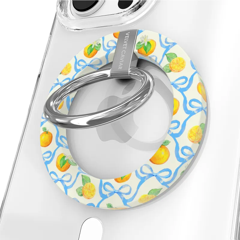 Orange Blossom MagSafe Grip Ring made by Velvet Caviar