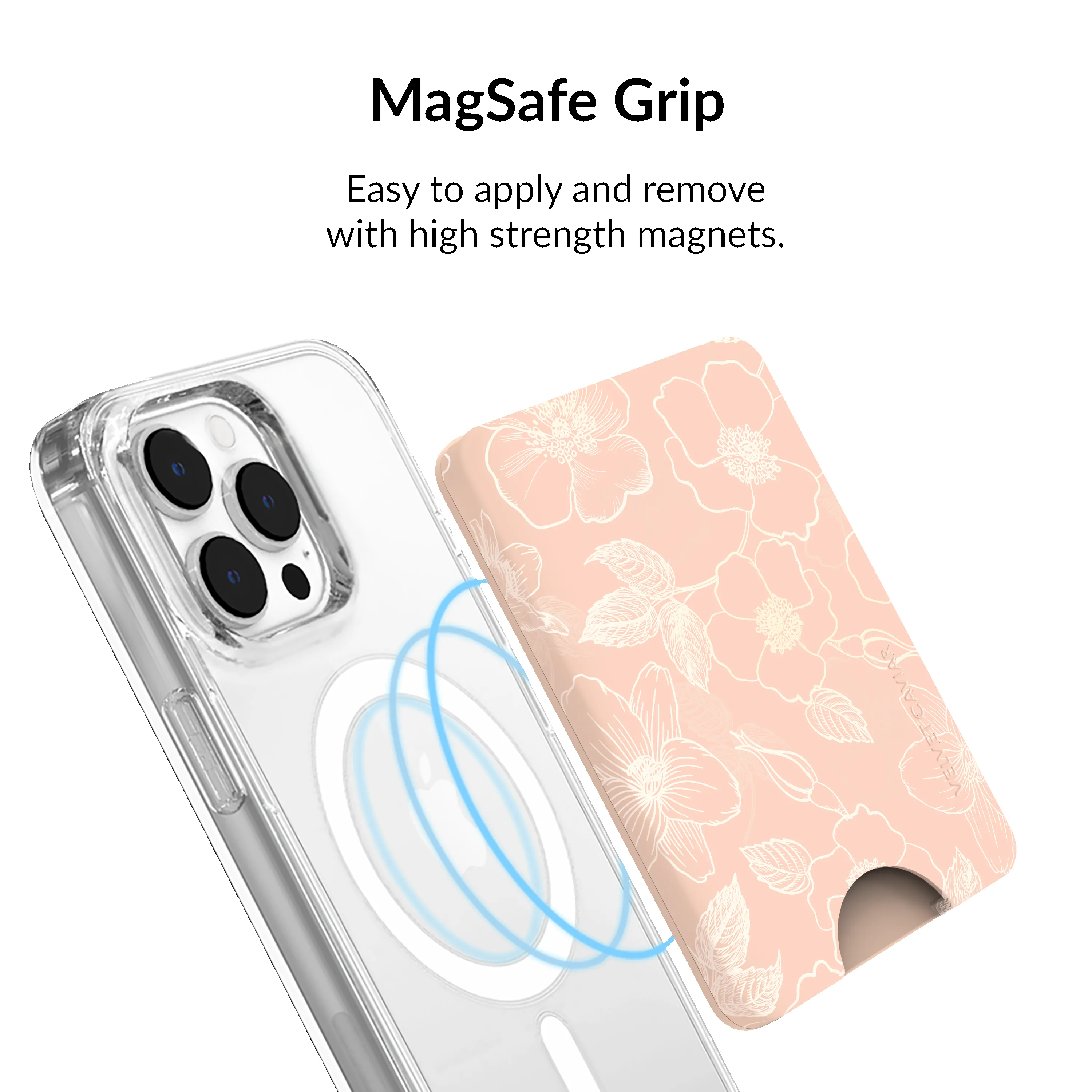 Peach Blossom Magsafe Wallet sold by Velvet Caviar product image thumbnail 4