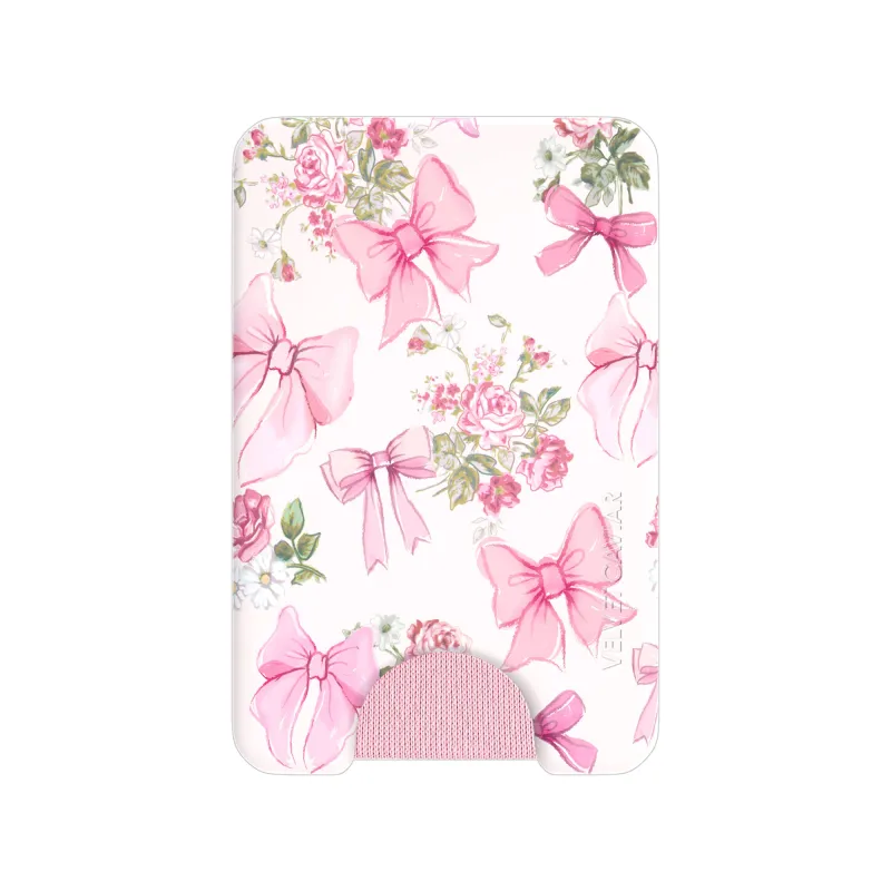 Posie Pink Bow MagSafe Wallet sold by Velvet Caviar