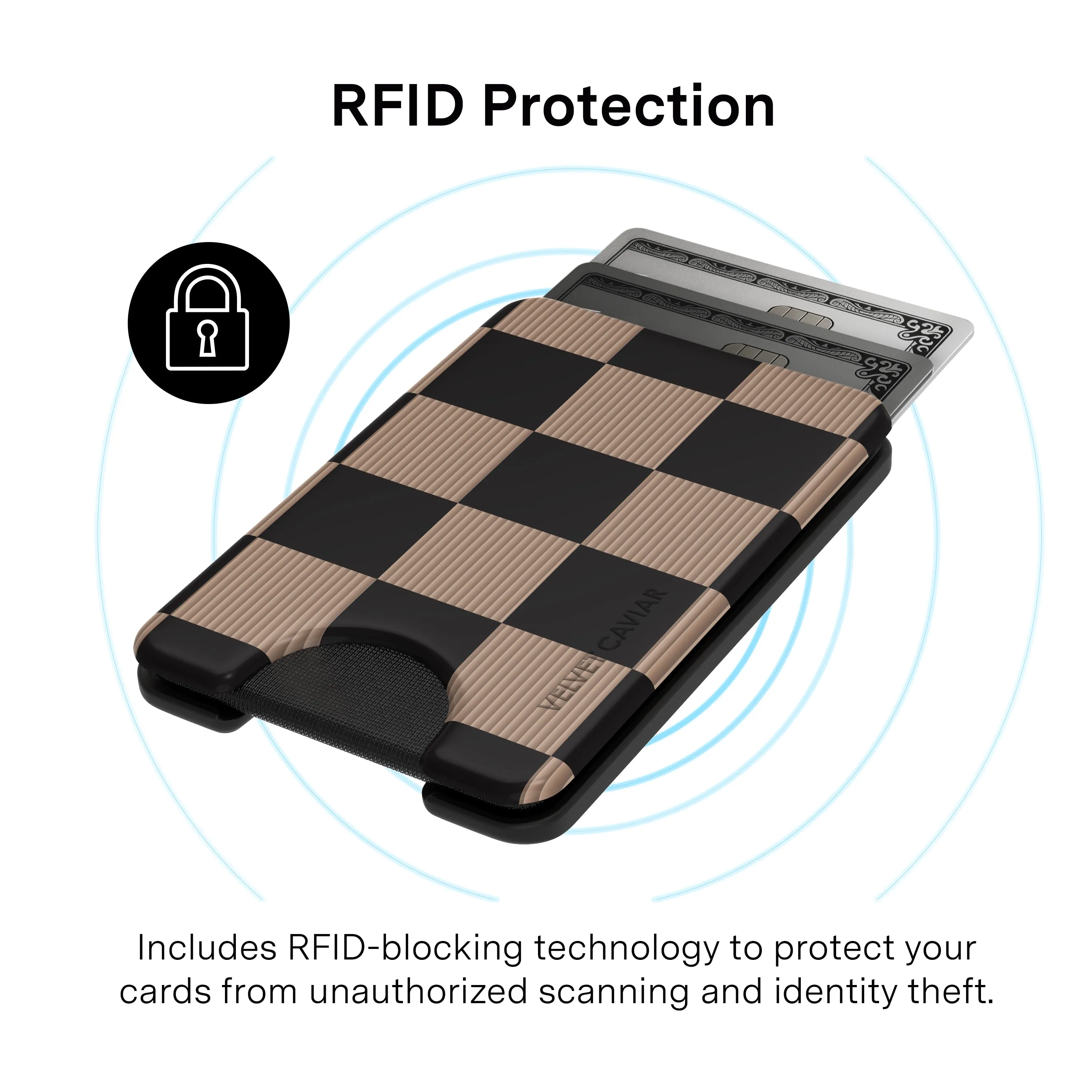 Mocha Vibe Checkered Magsafe Wallet sold by Velvet Caviar product image thumbnail 4