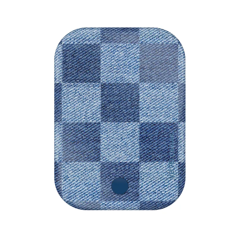 Denim Vibe Checkered MagSafe Battery Power Pack sold by Velvet Caviar