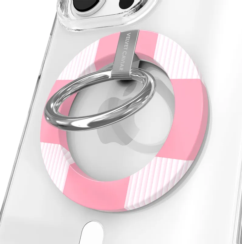 Pink Vibe Checkered MagSafe Grip Ring made by Velvet Caviar