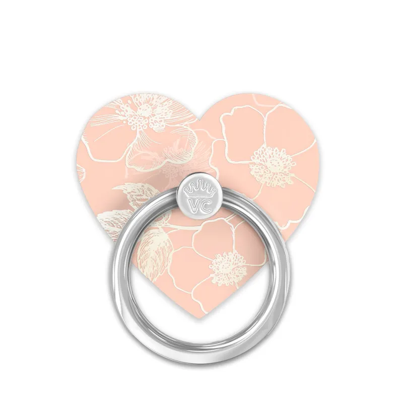 Peach Blossom Floral Phone Ring sold by Velvet Caviar