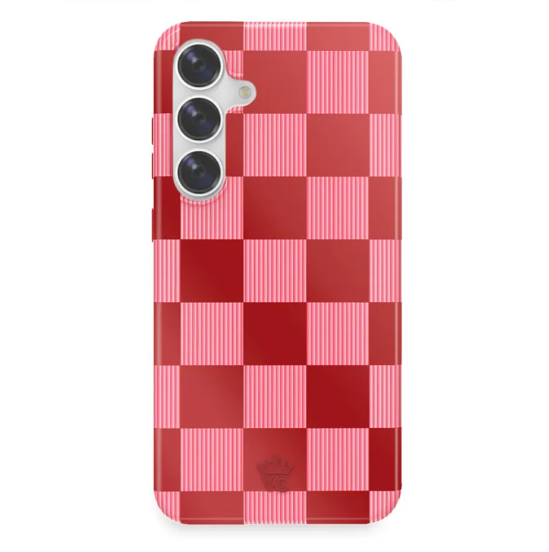 Rose Vibe Checkered Samsung Case sold by Velvet Caviar