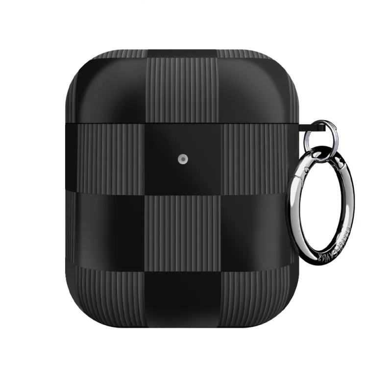Noir Vibe Checkered AirPod Case sold by Velvet Caviar