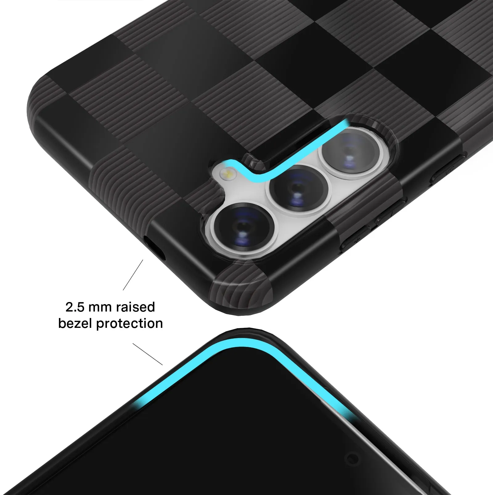 Noir Vibe Checkered Samsung Case sold by Velvet Caviar product image thumbnail 3