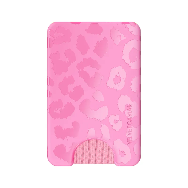 Hot Pink Leopard MagSafe Wallet sold by Velvet Caviar