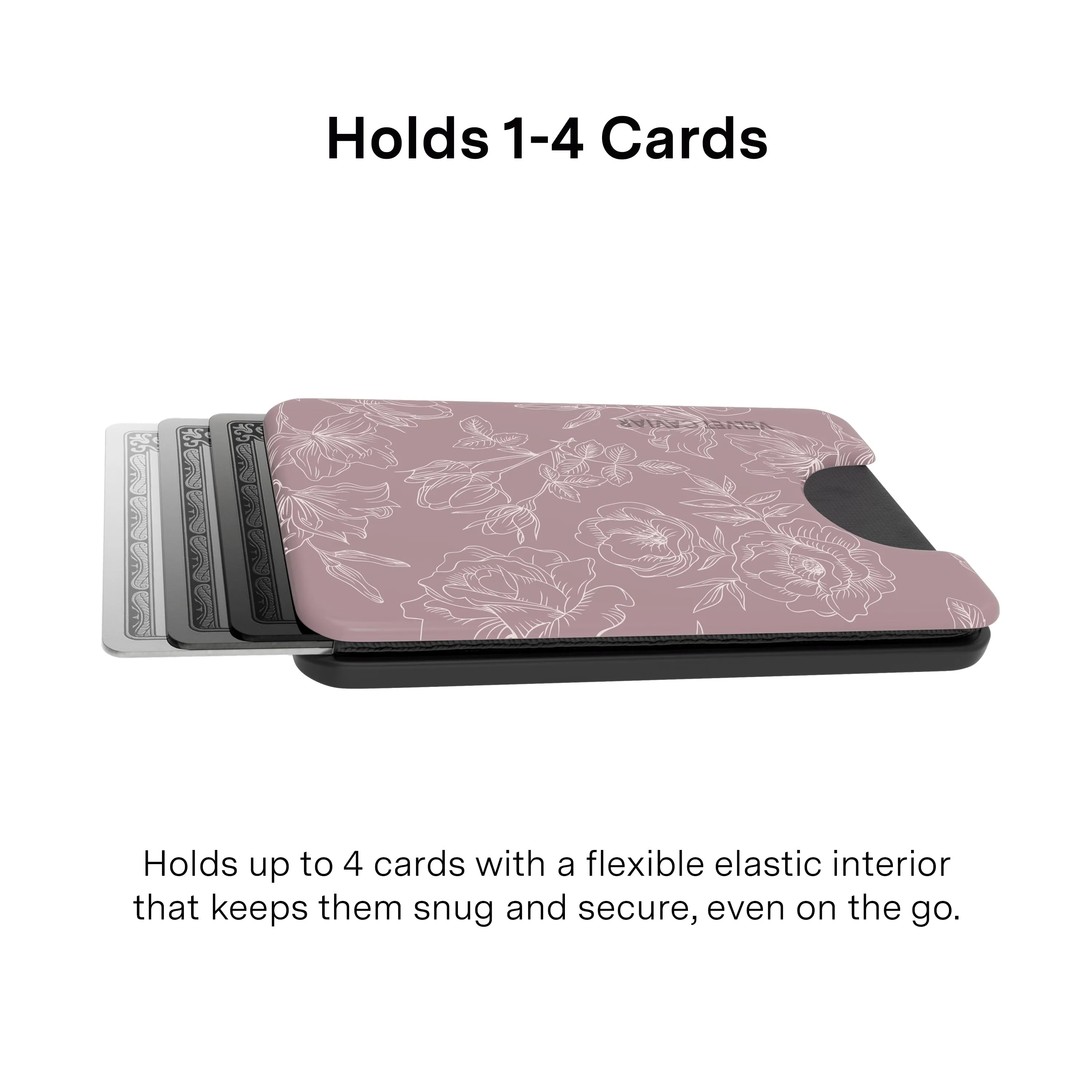 Dusty Rose Chrome Floral MagSafe Wallet sold by Velvet Caviar product image thumbnail 2