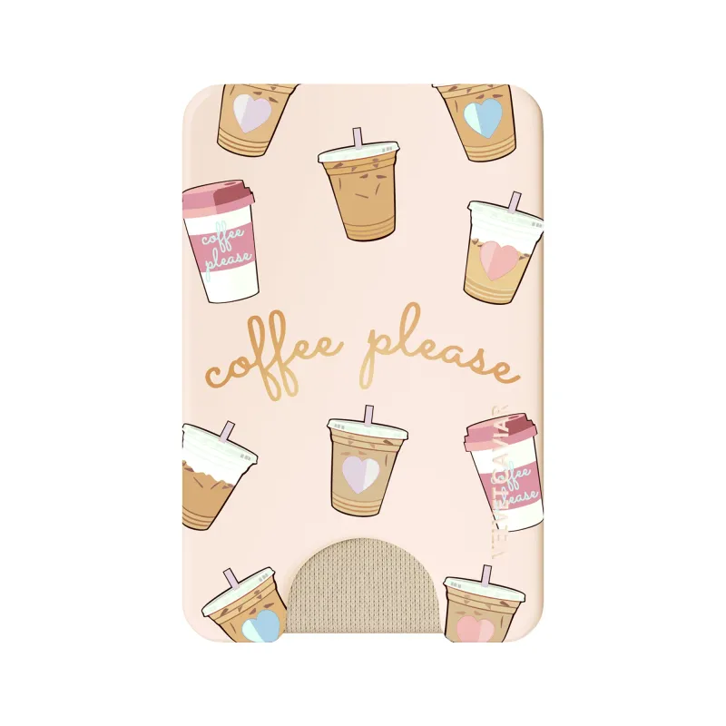 Coffee First MagSafe Wallet sold by Velvet Caviar