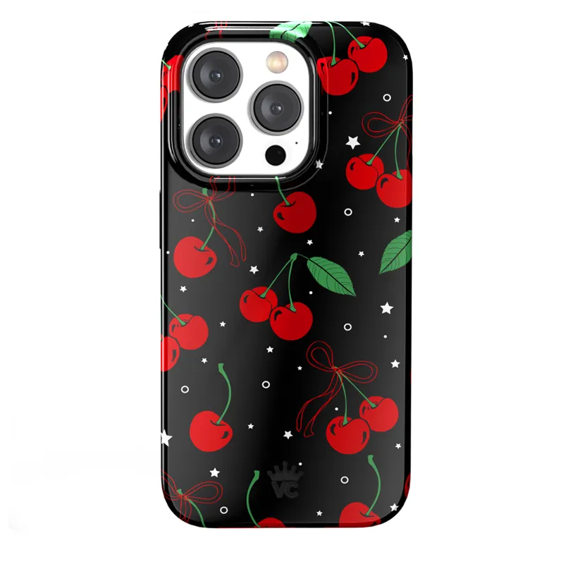Cherry On Top iPhone Case made by Velvet Caviar