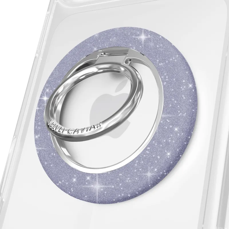 Lilac Stardust Glitter MagSafe Grip Ring made by Velvet Caviar