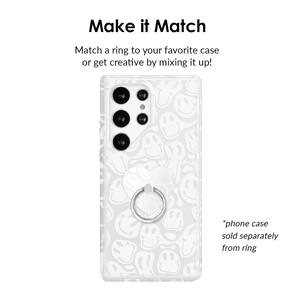 Clear Frosted Smiley Phone Ring sold by Velvet Caviar product image thumbnail 2