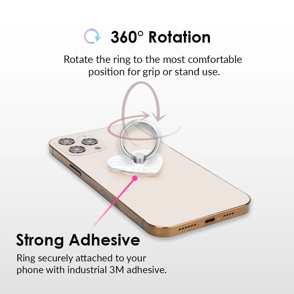 Clear Frosted Smiley Phone Ring sold by Velvet Caviar product image thumbnail 3