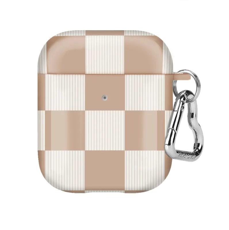 Nude Vibe Checker AirPod Case made by Velvet Caviar