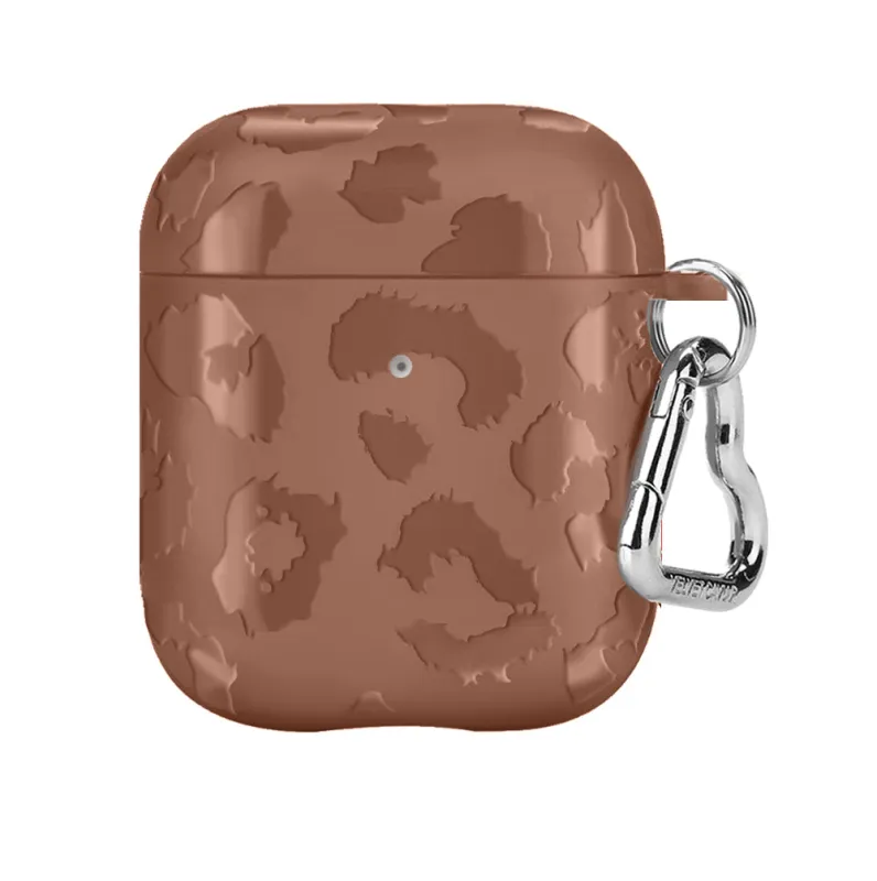 Chocolate Leopard AirPod Case made by Velvet Caviar