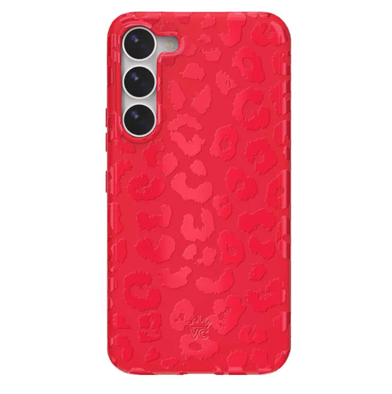 Red Hot Leopard Samsung Case sold by Velvet Caviar