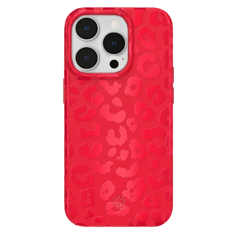 Red Hot Leopard iPhone Case made by Velvet Caviar