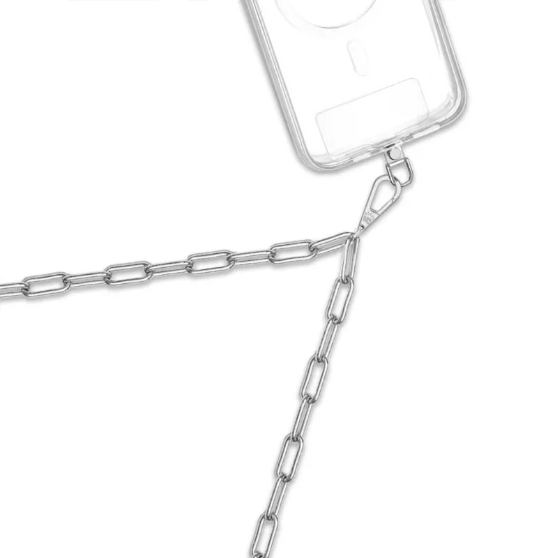 Silver Chain Phone Crossbody Strap sold by Velvet Caviar
