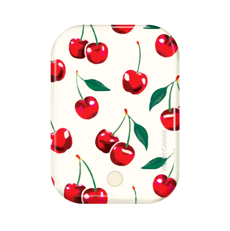 Mon Cheri Cherry Portable MagSafe Charger Power Pack made by Velvet Caviar