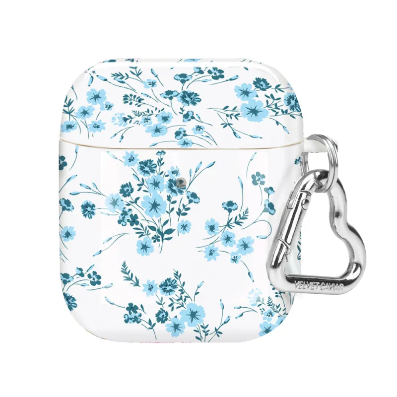 French Blue Floral AirPod Case made by Velvet Caviar