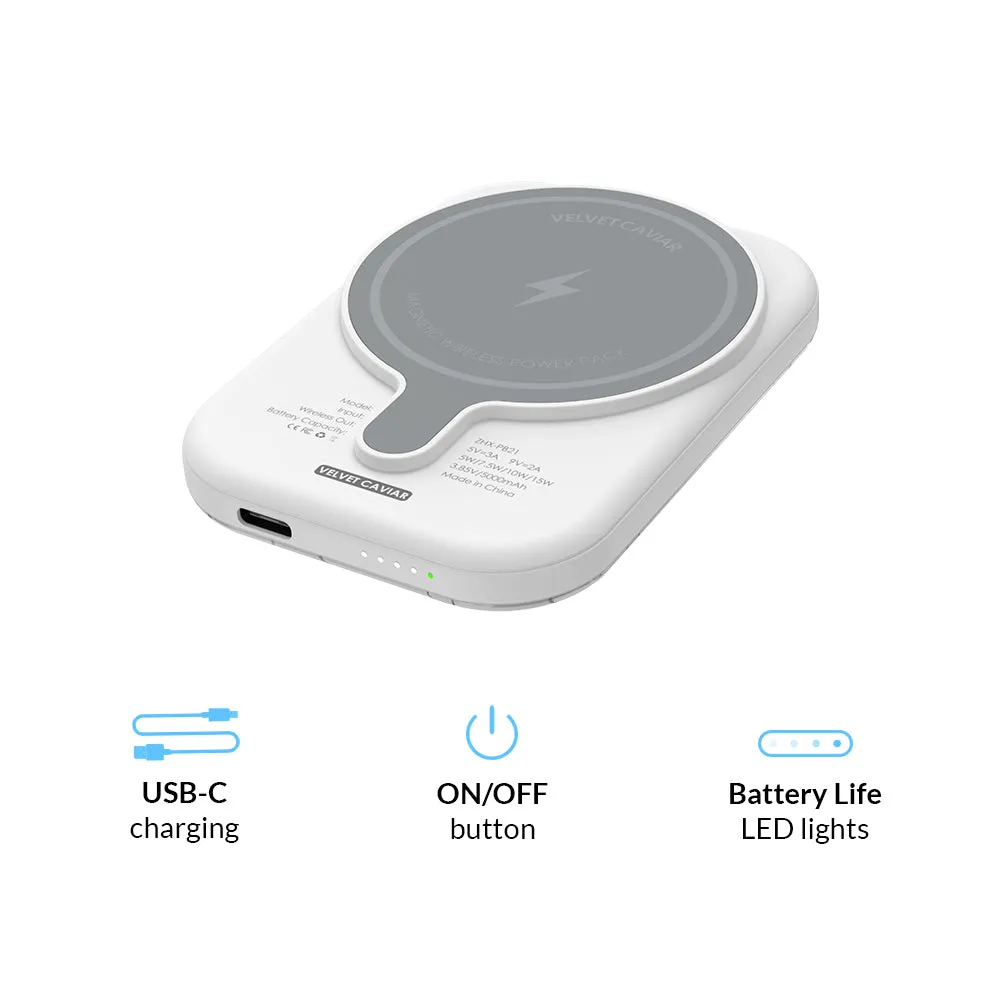 Ghosted Portable MagSafe Charger Power Pack sold by Velvet Caviar product image thumbnail 5