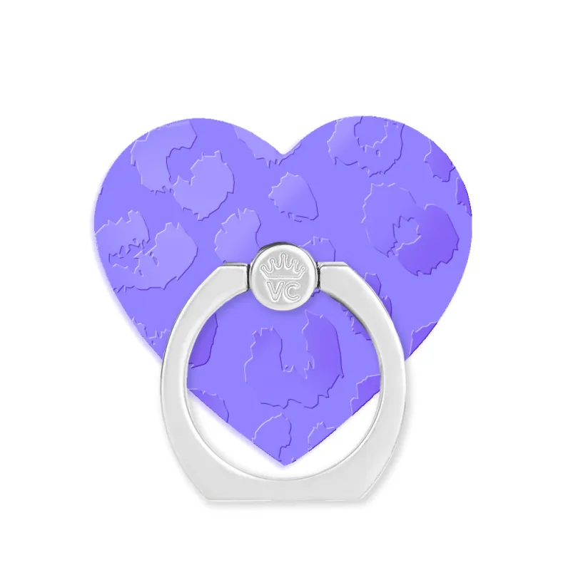 Electric Purple Leopard Phone Ring made by Velvet Caviar